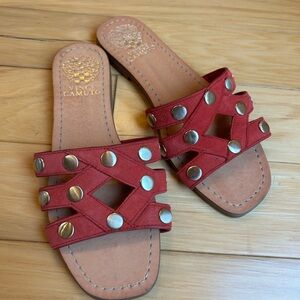 NWOT Vince Camuto Vazista Red Slide Sandals for Women